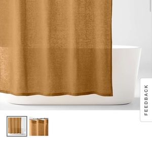 Crate&Barrel European flax linen shower curtain